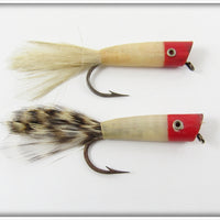 Vintage Pequea Works Inc Red & White Quilby Pair