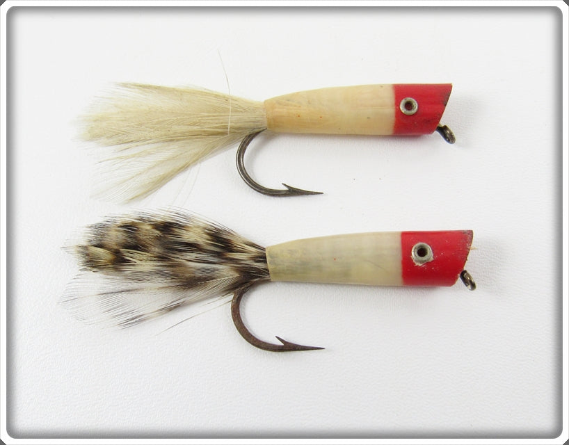 Vintage Pequea Works Inc Red & White Quilby Pair