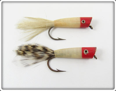 Vintage Pequea Works Inc Red & White Quilby Pair