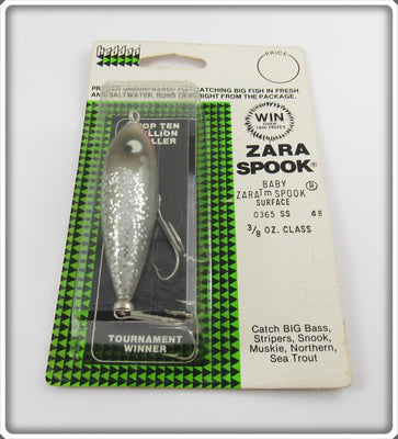 Heddon Silver Flitter Baby Zara Spook Sealed On Card 0365 SS
