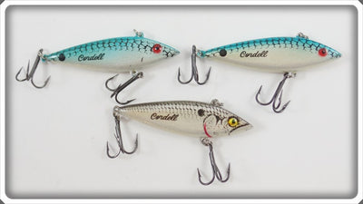 Cordell Rattlin Spot Minnow Lot: Blue & Shad