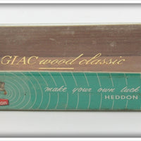 Vintage Heddon Red Head White Wood Basser Empty Lure Box