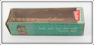 Vintage Heddon Red Head White Wood Basser Empty Lure Box