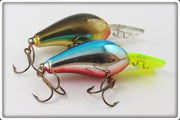 Rapala Chrome/Blue & Chrome/Black Fat Rap Lure Pair