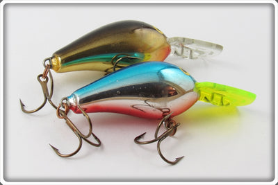Rapala Chrome/Blue & Chrome/Black Fat Rap Lure Pair