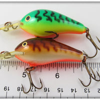 Rapala Fire Tiger & Crawdad Fat Rap Pair