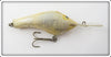 Vintage Poe's White Glitter Crankbait Lure