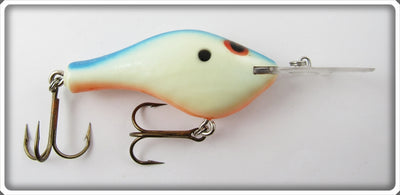 Vintage Poe's White Blue Back Crankbait Lure