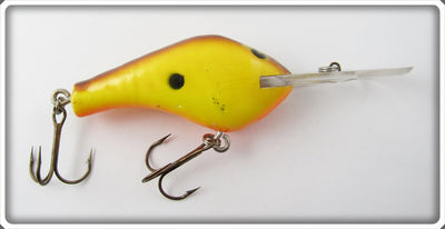 Vintage Poe's Yellow Brown Back Crankbait Lure