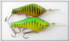 Vintage Poe's Green Crawdad Lure Pair