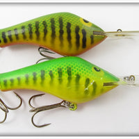 Vintage Poe's Green Crawdad Lure Pair