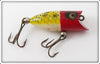 Vintage Heddon Red Head Frog Scale Tiny Lucky 13 Lure 