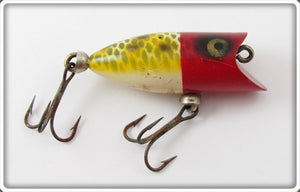 Vintage Heddon Red Head Frog Scale Tiny Lucky 13 Lure 