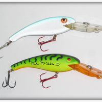 Cordell 7 10 Wally Diver Pair: Metallic Grey Teal Back & Bright Green Crawdad