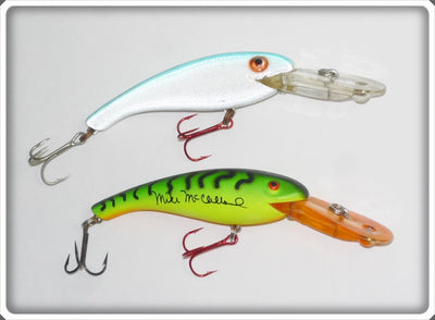 Cordell 7 10 Wally Diver Pair: Metallic Grey Teal Back & Bright Green Crawdad