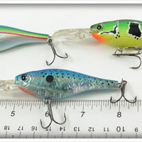 Cabela's Fisherman Series Spotted, Frog & Metallic Floating Shad Lot Of Four