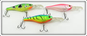 Cabela's Fisherman Series Pink, Frog & Chartreuse Floating Shad Lures