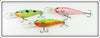 Cabela's Fisherman Series Pink, Frog & Chartreuse Floating Shad Lot Of Three
