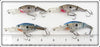 Cabela's Fisherman Series Blue Spotted & Black Spotted Jointed Shad Lot Of Four