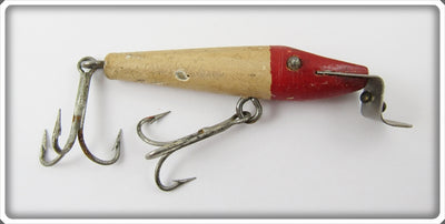 Vintage Folk Art Red & White Midget Pikie Lure