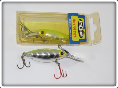 Storm Thin Fin Hot N Tot Pair: Metallic Silver Chartreuse Herringbone