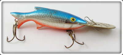 Vintage Luhr Jensen Chrome Blue Back Rock Walker Lure