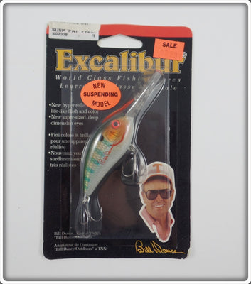 Bill Dance Excalibur Suspending Fat Free Shad Coppernose Bluegill On Card