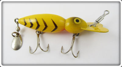 Vintage Hong Kong Yellow Black Ribs Hellbender Lure