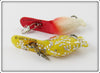 Luhr Jensen Red/White & Yellow Glitter Hot Shot Pair