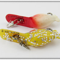 Luhr Jensen Red/White & Yellow Glitter Hot Shot Pair