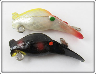 Vintage Luhr Jensen Silver Scale & Black Red Spots Hot Shot Lure Pair