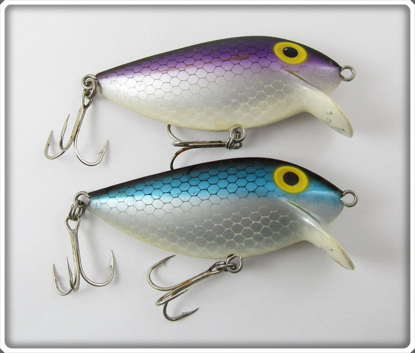 Vintage Storm Blue Scale & Purple Scale Thinfin Lure Pair For Sale