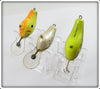Bagley Black On Chartreuse, Little Bass on White, and Little Bass On Chartreuse Lot Of Three