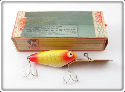 Vintage Heddon Yellow Scale Deep 6 Lure In Box 9345 Y 