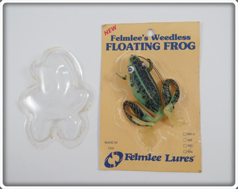 Felmlee's Green Weedless Floating Frog With Card