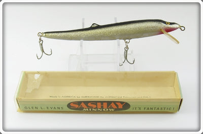 Vintage Glen Evans Silver Sashay Minnow Lure In Box
