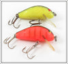 Norman Chartreuse & Fluorescent Red Quarterback Lure Pair 