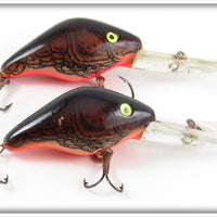 Vintage Mann's Brown Crawfish 15+ Lure Pair