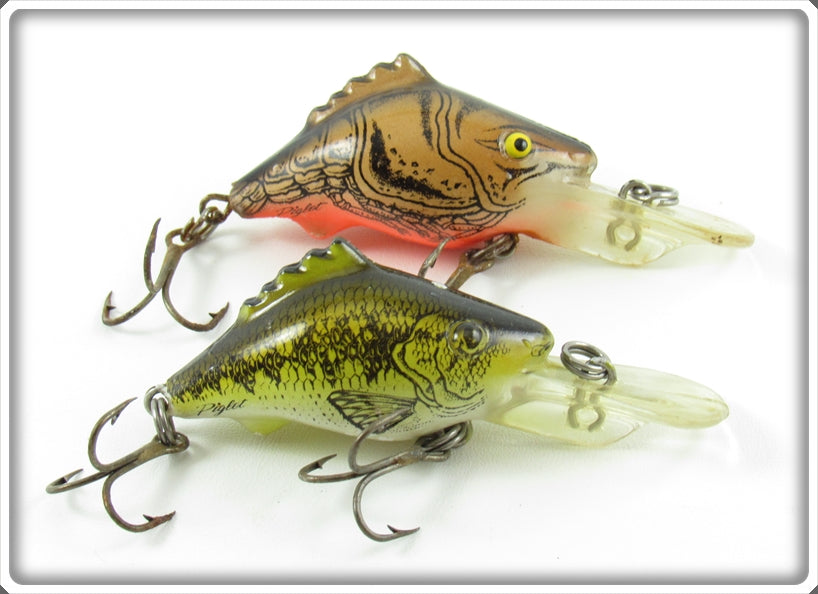 Vintage Mann's Baby Bass & Brown Crawfish Piglet Lure Pair For Sale Vintage Mann's Baby Bass & Brown Crawfish Piglet Lure Pair For Sale