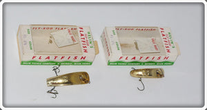 Helin Gold Plate Flyrod Flatfish Pair In Boxes