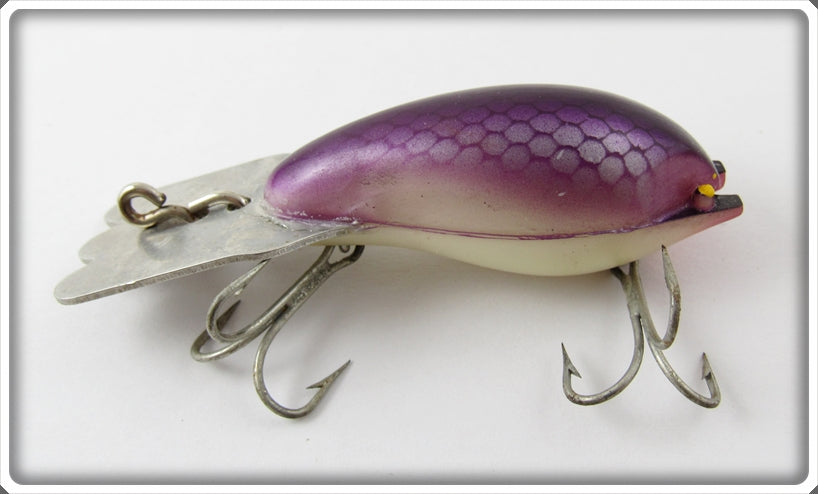 Vintage Fred Arbogast Purple Scale Mud Bug Lure For Sale