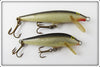 Vintage Rapala Silver & Black Floating Minnow Lure Pair