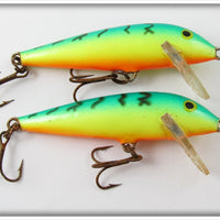 Vintage Rapala Fire Tiger Countdown Lure Pair