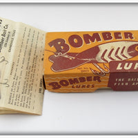 Vintage Bomber Bait Co Empty Cardboard Picture Box