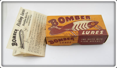 Vintage Bomber Bait Co Empty Cardboard Picture Box