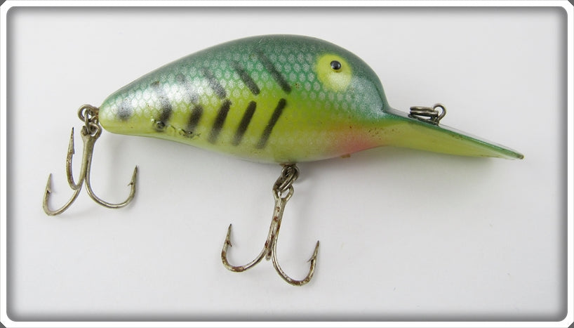 Vintage Rogers Green Silver Scale Black Ribs Deep Jim Lure