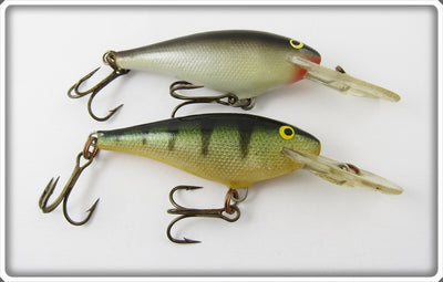 Vintage Rapala Black/Silver & Perch Deep Runner Lure Pair