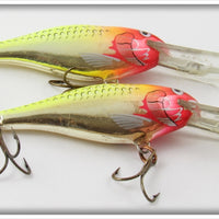 Vintage Rapala Chrome & Yellow Deep Runner Lure Pair