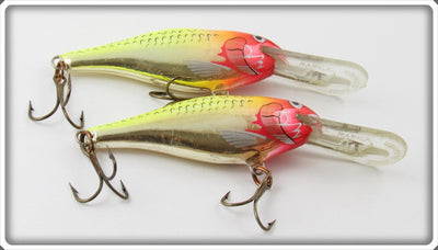 Vintage Rapala Chrome & Yellow Deep Runner Lure Pair
