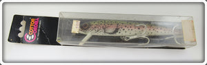 Vintage Cotton Cordell Rainbow Trout 7" Red Fin Lure In Box